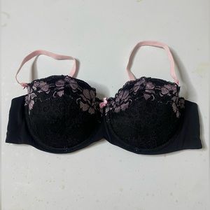 Black and Pink Adjustable Bra